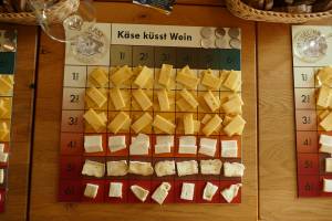 Käse küsst Wein